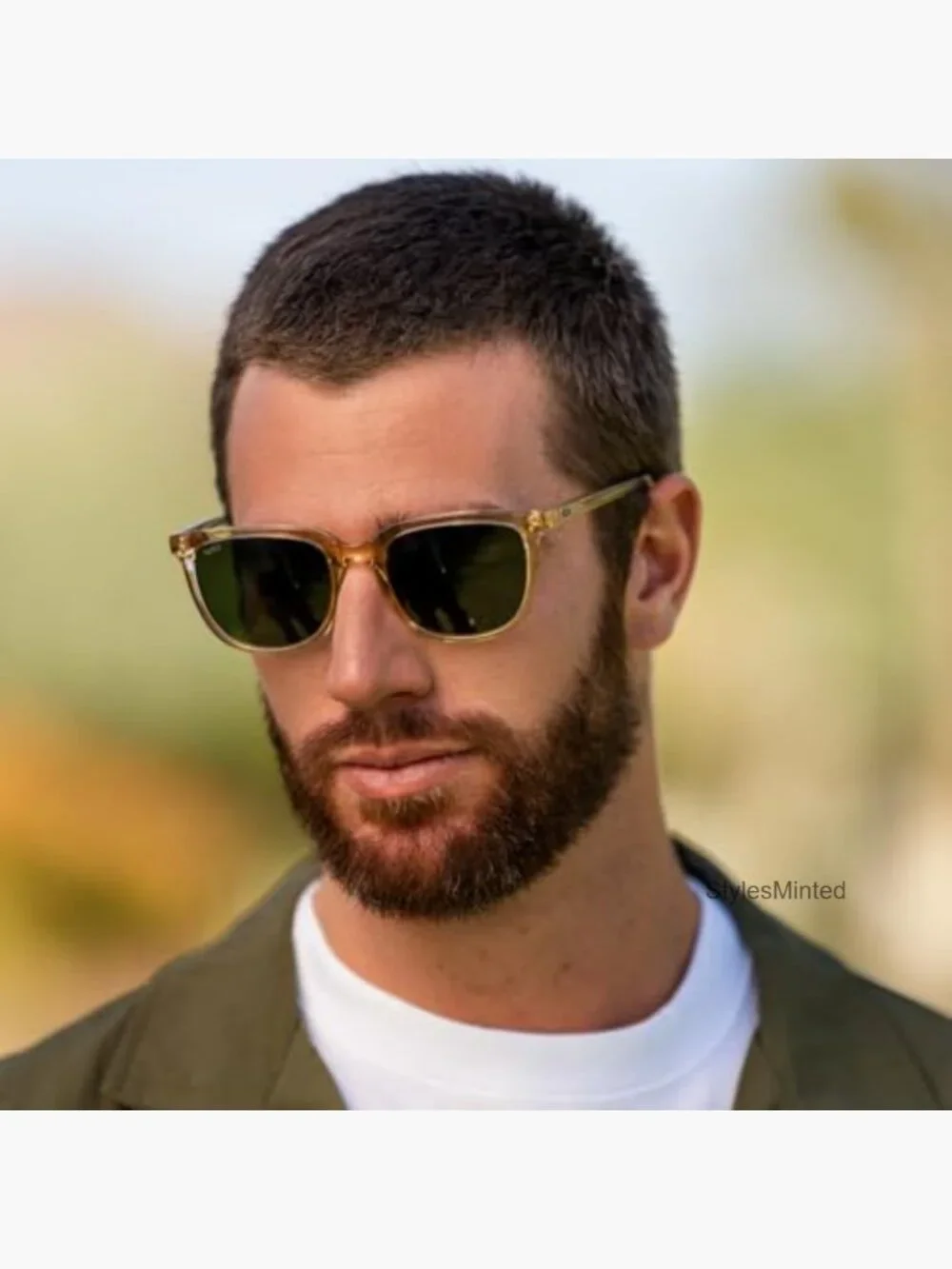Polarized Retro Square Sunglasses UV Protection Acetate Frame Unisex